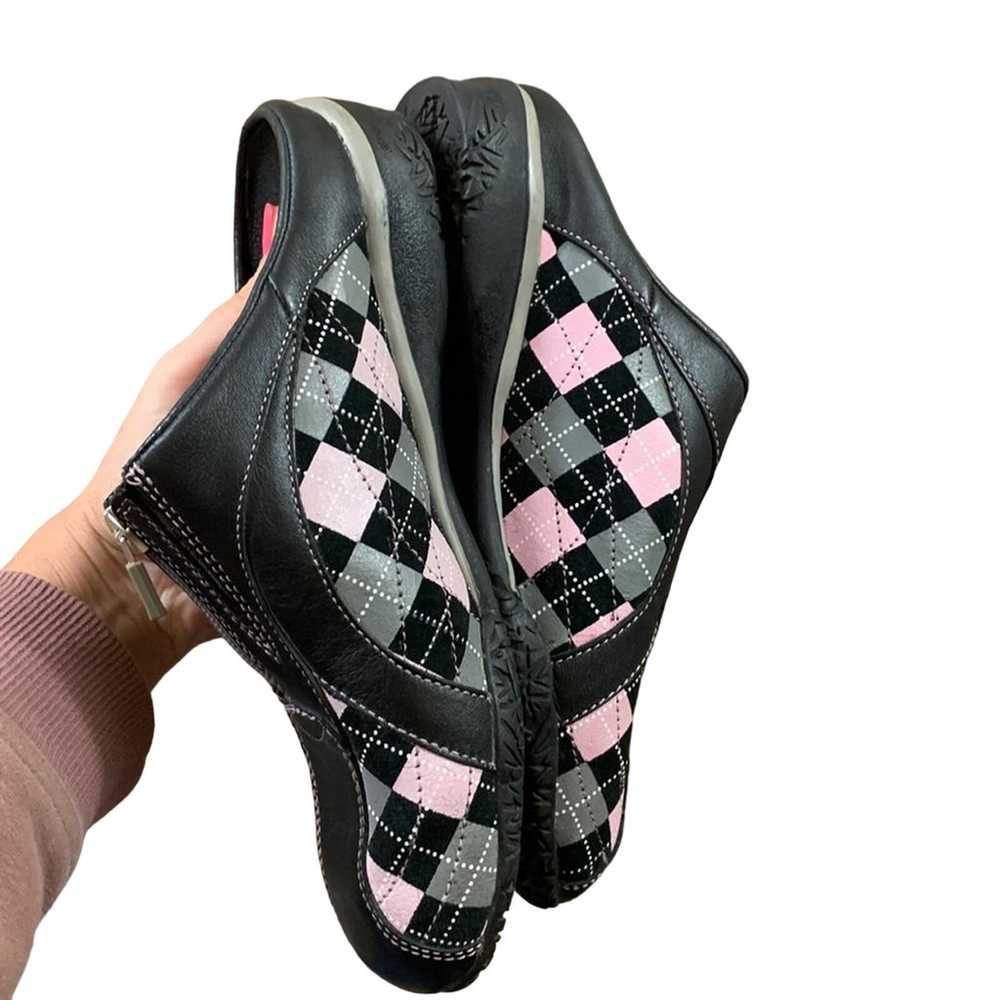 Donald J Piner Sport-I-que Argyle Plaid Black/Pin… - image 4