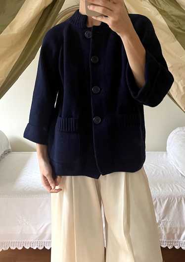 Vintage Midnight Wool Knit Jacket - image 1