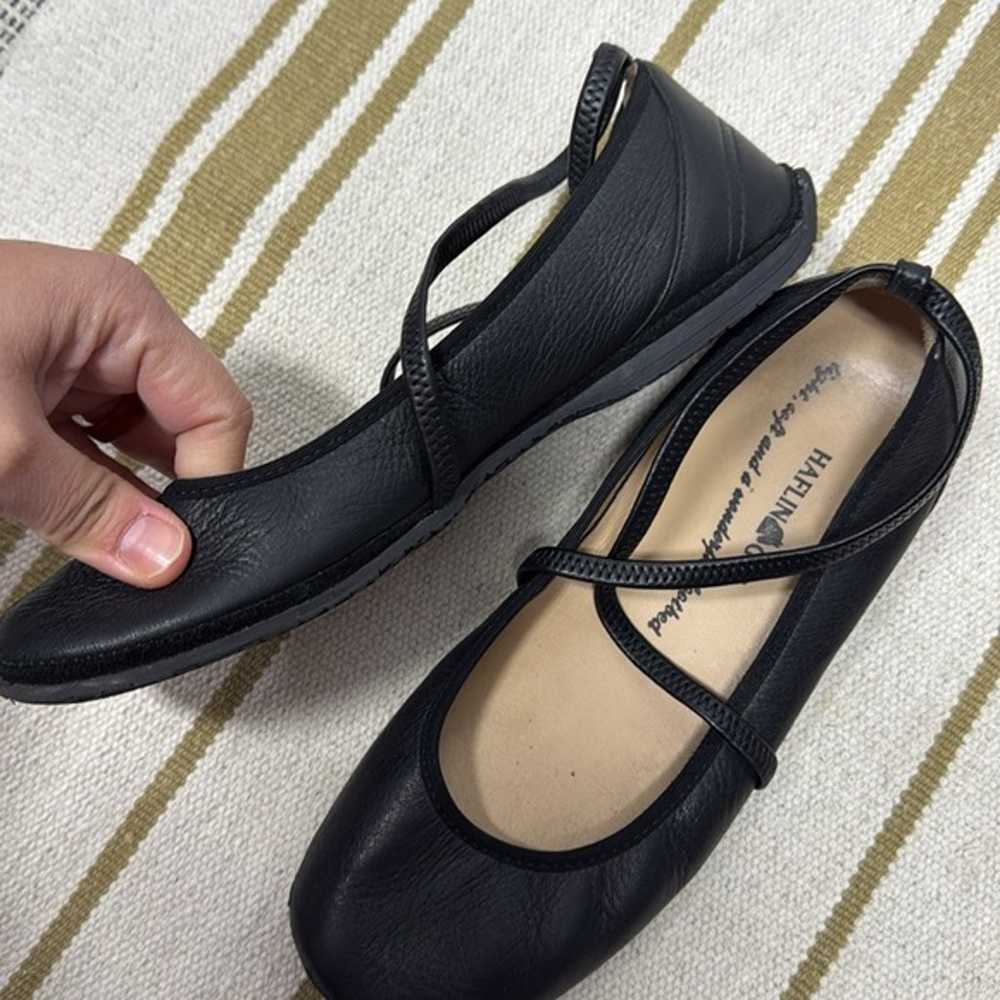 Haflinger black ballet flats elastic top size 38 - image 2