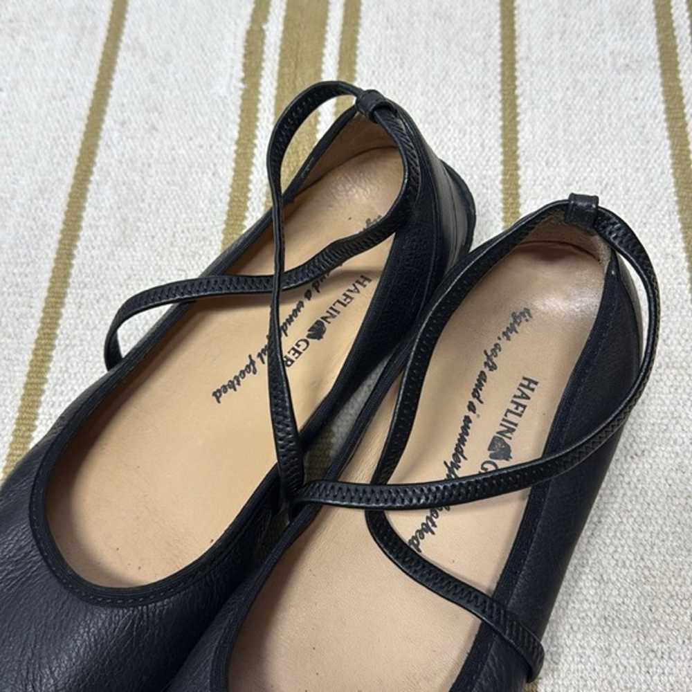 Haflinger black ballet flats elastic top size 38 - image 6