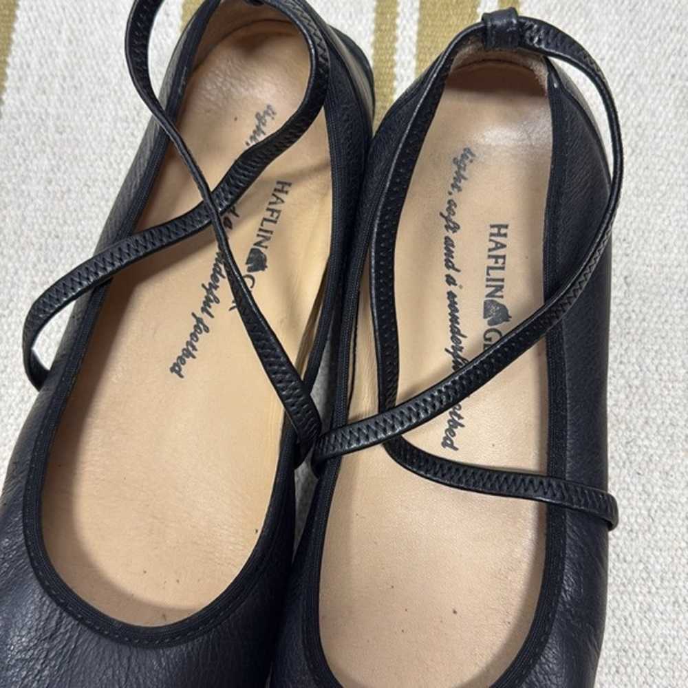 Haflinger black ballet flats elastic top size 38 - image 7