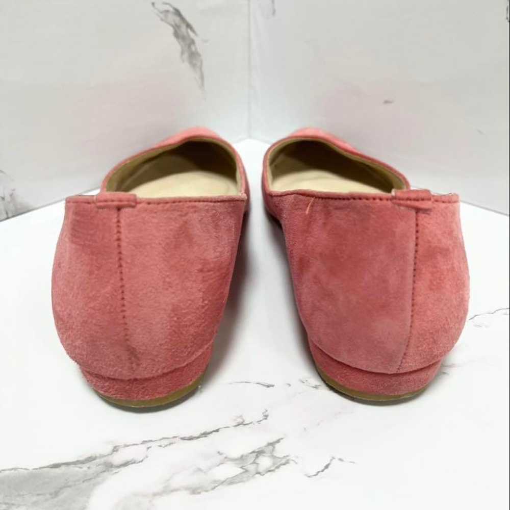 Lutalon♡ 23 cm Pink Suede Pointed Toe Flat Shoes - image 3