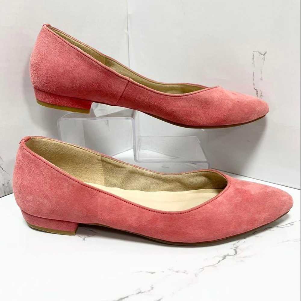 Lutalon♡ 23 cm Pink Suede Pointed Toe Flat Shoes - image 8