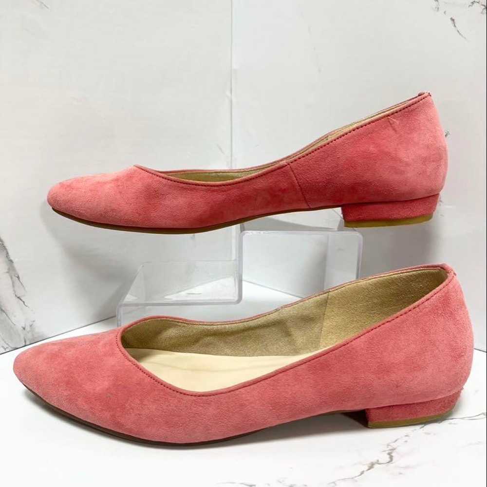 Lutalon♡ 23 cm Pink Suede Pointed Toe Flat Shoes - image 9