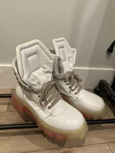 Rick Owens Rick Owens White Bozo Tractor Dunk Boot