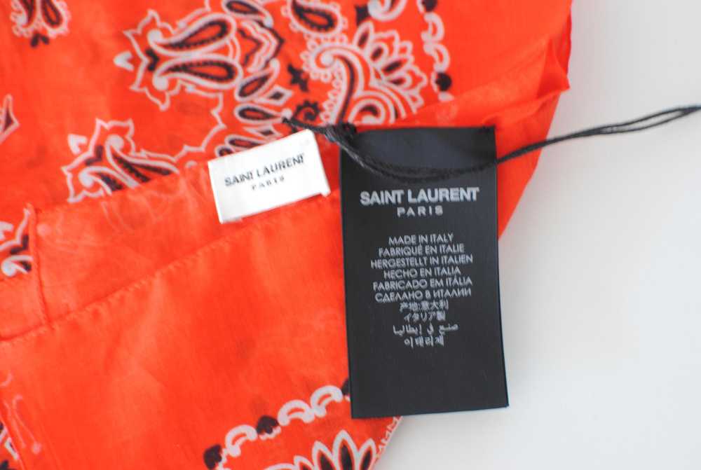 Product Details Saint Laurent Red Bandana Scarf - image 3