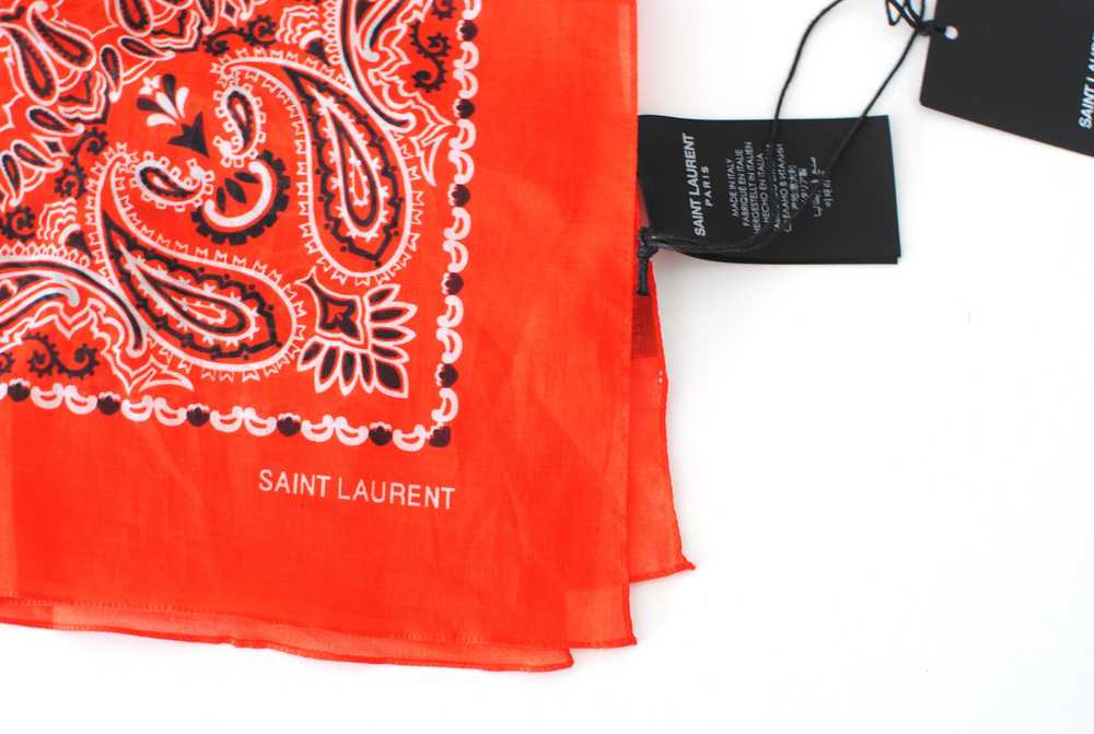 Product Details Saint Laurent Red Bandana Scarf - image 5