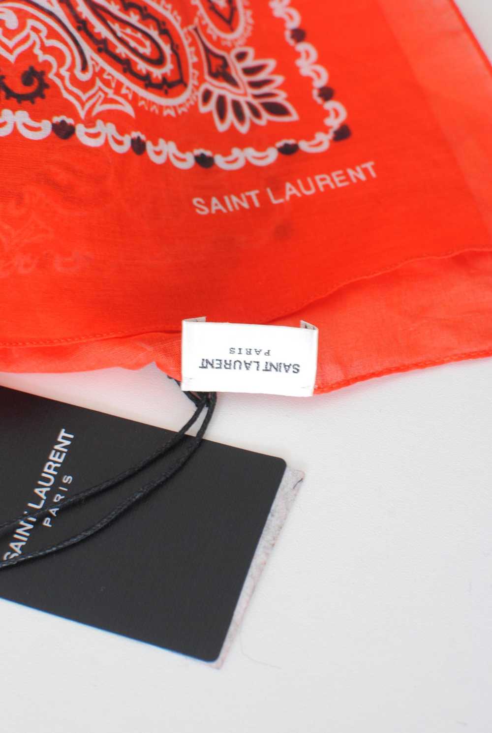 Product Details Saint Laurent Red Bandana Scarf - image 6