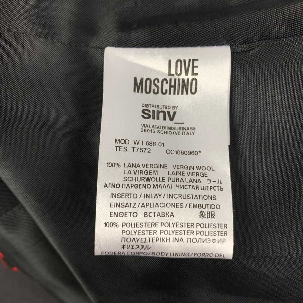 Moschino LOVE Red & Black Gingham Wool Rhinestone… - image 5