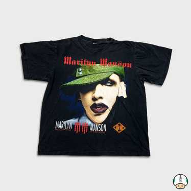 マリリンマンソンGOLDEN OF GROTESQUE 2003 ツアーTシャツ Marilyn Manson 2003 Grotesk Burlesk Band Tee | Vintage High Line