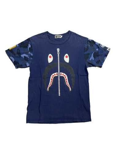 Bape Bape Shark MGM Blue Camo Tee Shirt