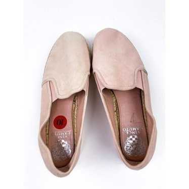 Vince Camuto Tambie Pink Espadrille Suede Loafers