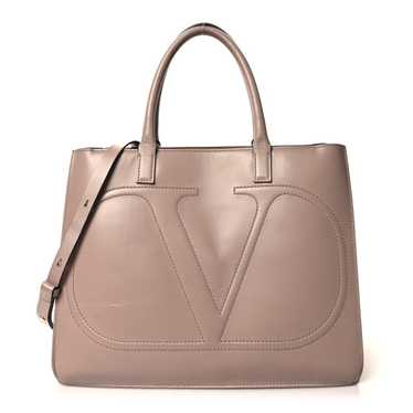 VALENTINO GARAVANI Calfskin VLogo Medium Walk Tote