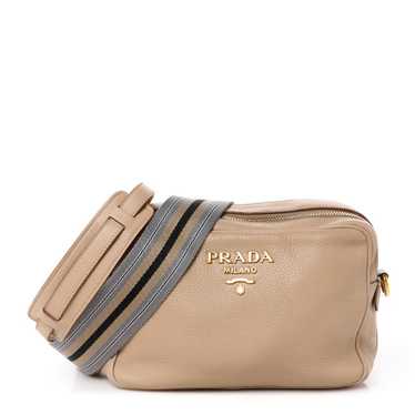 PRADA Vitello Daino Camera Crossbody Cammeo