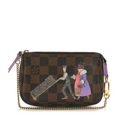 LOUIS VUITTON Damier Ebene Illustre Mini Pochette… - image 1