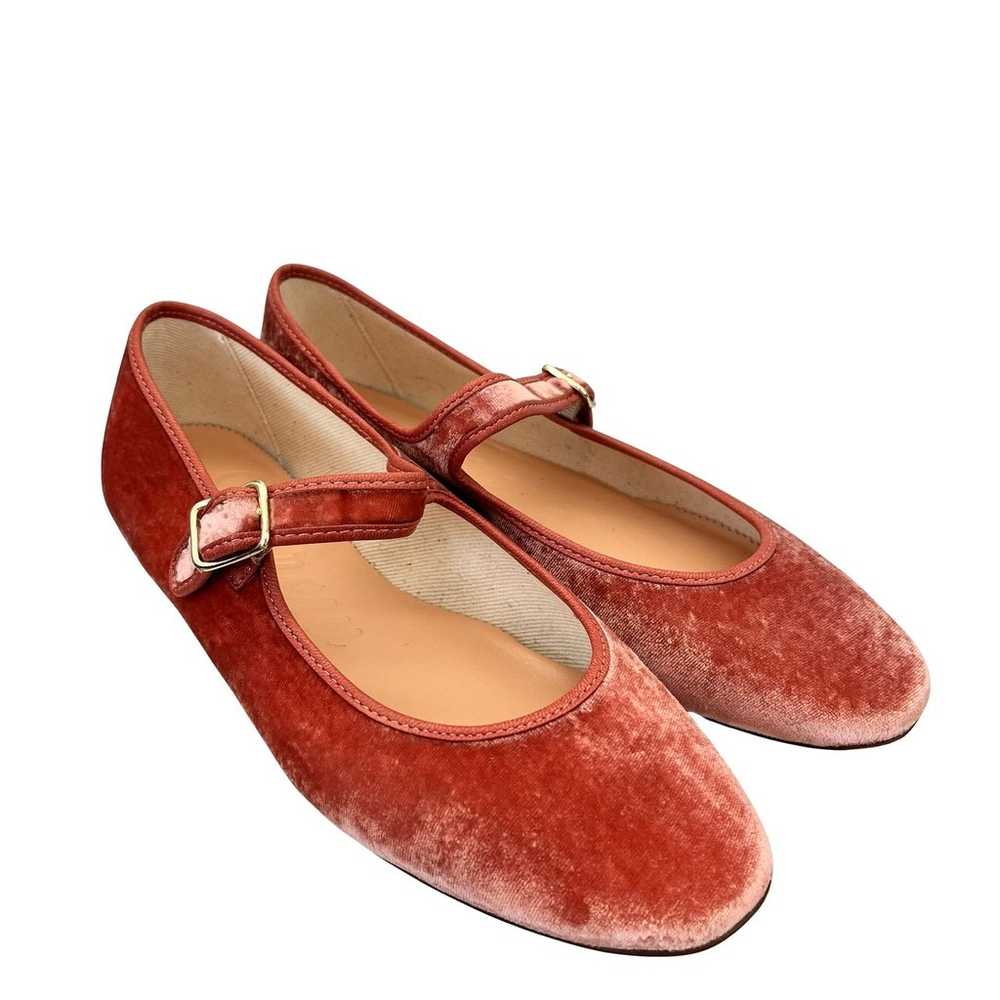 J.Crew Velvet Mary Jane Ballet Flats Size 7.5 Bur… - image 2