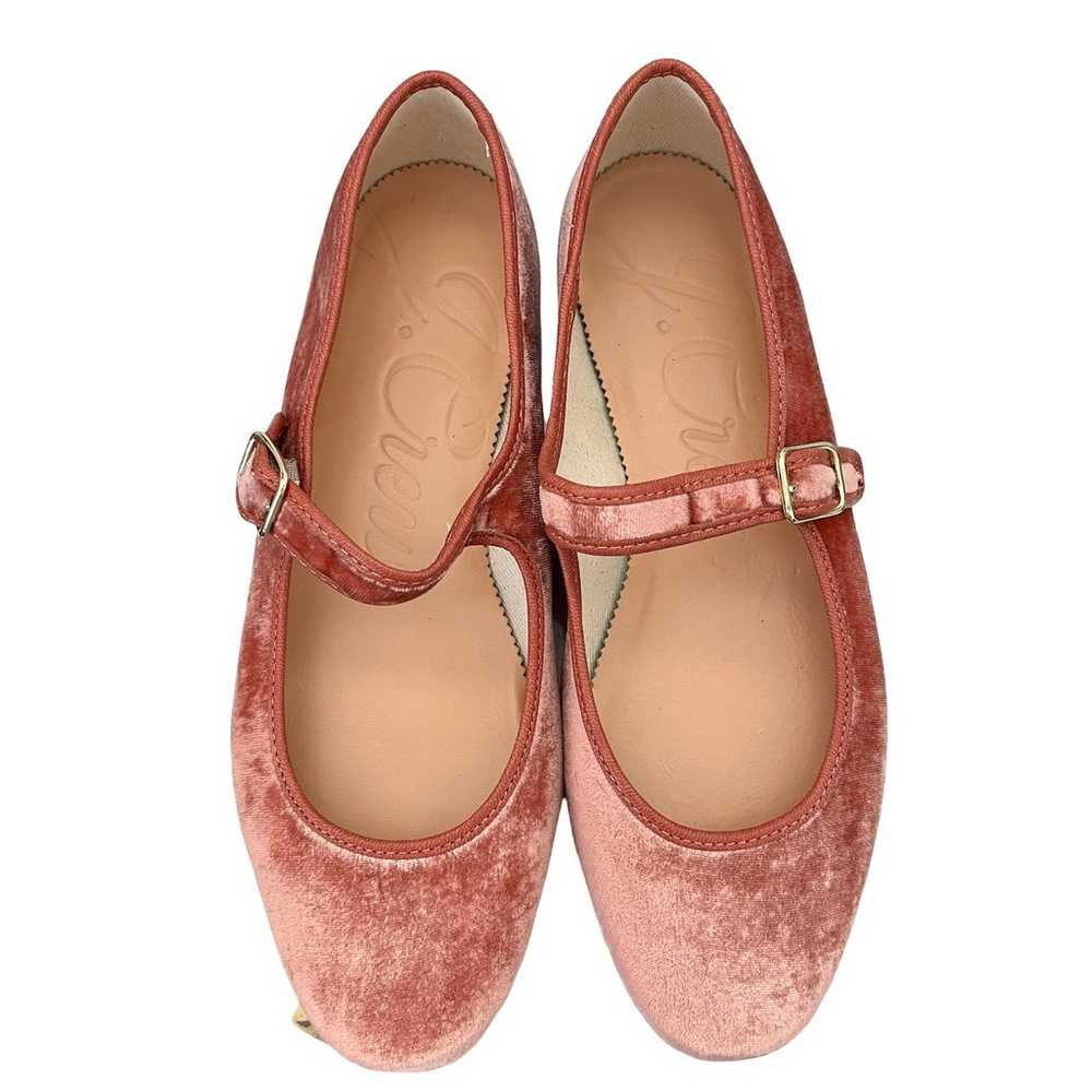 J.Crew Velvet Mary Jane Ballet Flats Size 7.5 Bur… - image 3