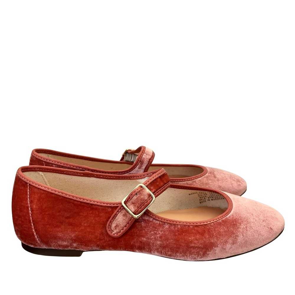 J.Crew Velvet Mary Jane Ballet Flats Size 7.5 Bur… - image 5