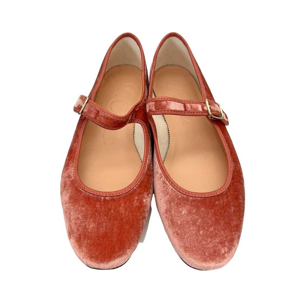 J.Crew Velvet Mary Jane Ballet Flats Size 7.5 Bur… - image 6