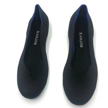 Rothys The Flat Black Ballet Flats Shoes Knit Vega