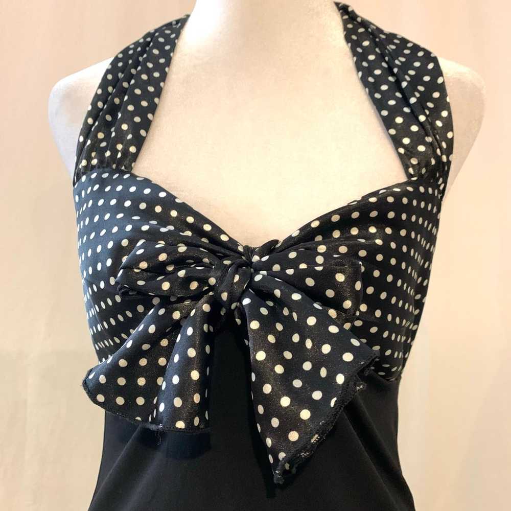 Moa Moa Y2K Vintage Retro Black & White Polka Dot… - image 1