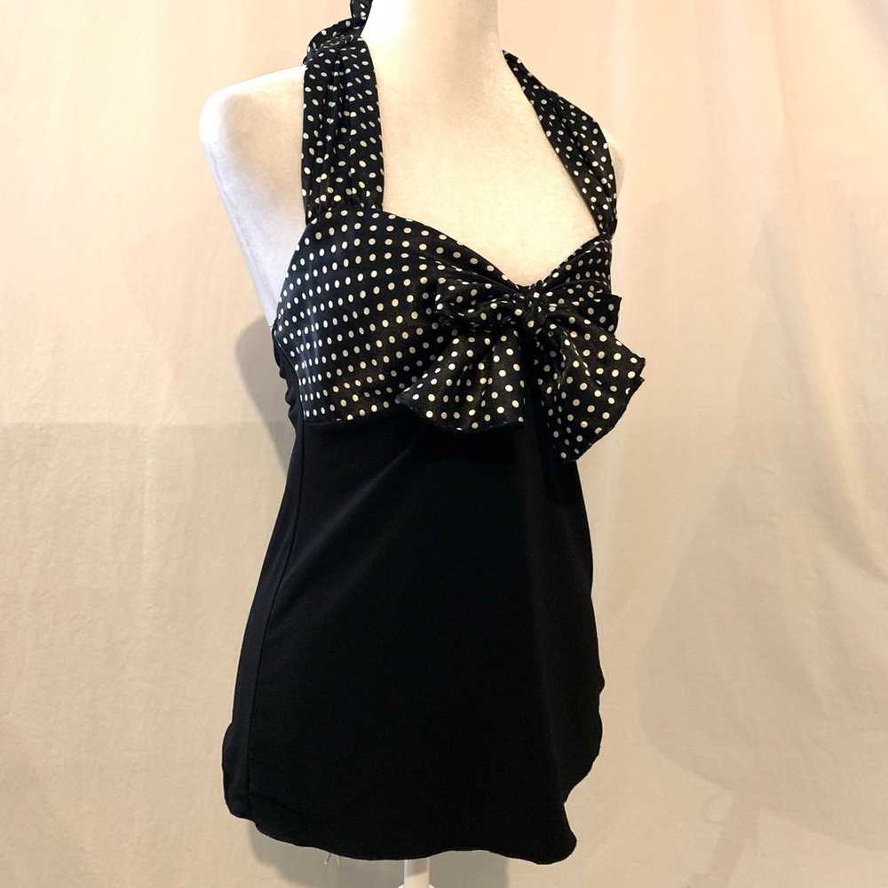 Moa Moa Y2K Vintage Retro Black & White Polka Dot… - image 2