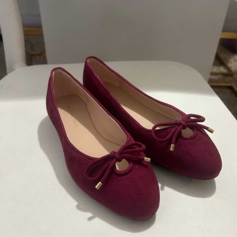 Elegant Burgundy Suede Ballet Flats - image 2