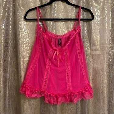 Victorias Secret Sexy Little Things Hot Pink Mesh… - image 1