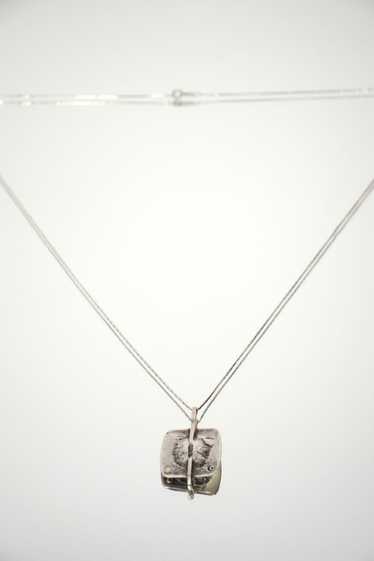 Brutalist Sterling Pendant Necklace