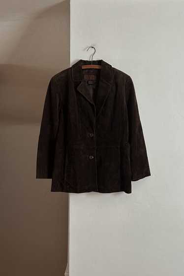 1990's CHOCOLATE SUEDE BLAZER JACKET