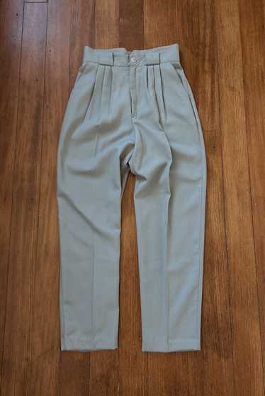 1990's GREY HIGH RISE PLEATED TROUSERS | SIZE 26