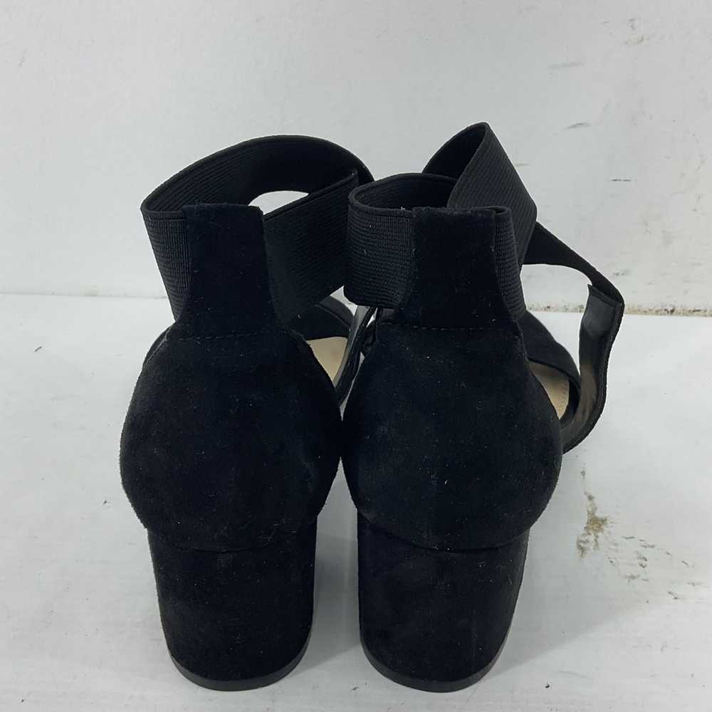 NWT Liz Claiborne Emerson Open Toe Black Leather … - image 3