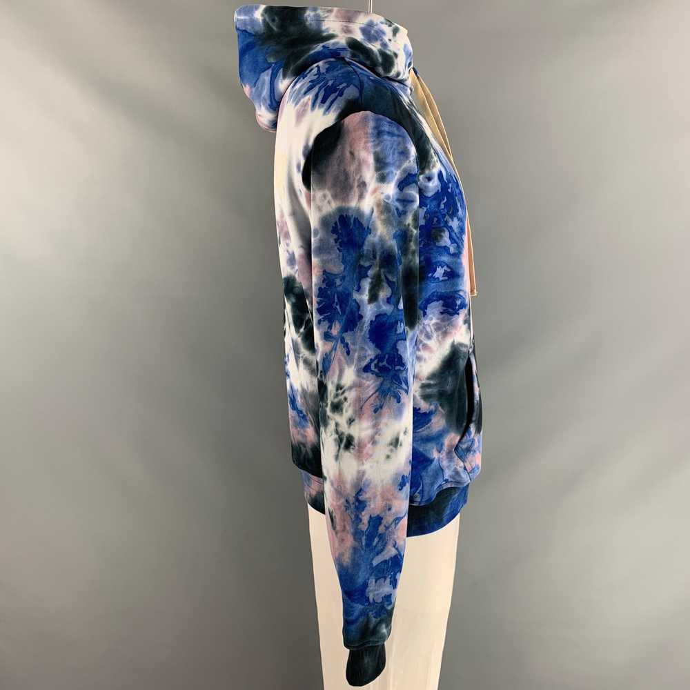 Designer WELL KNOWN Blue Black Tie Dye Cotton Hoo… - image 2