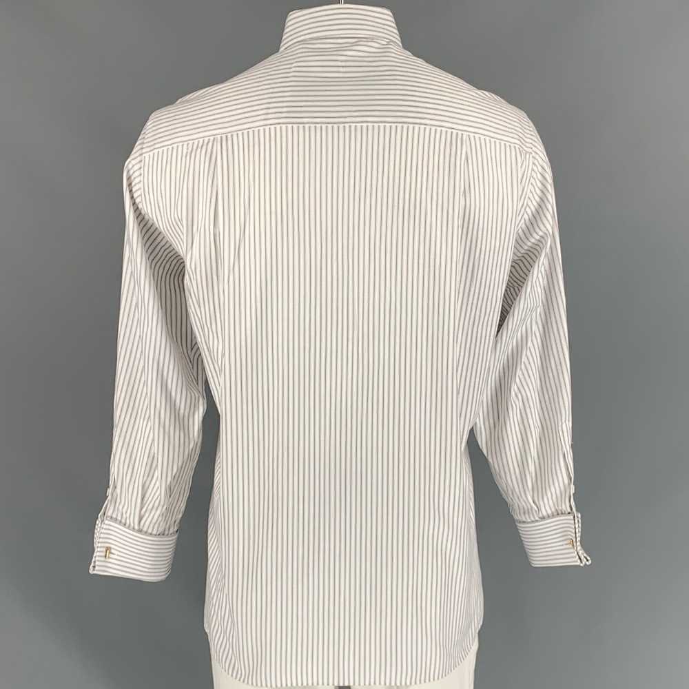 Ermenegildo Zegna White Stripe Long Sleeve Shirt - image 3