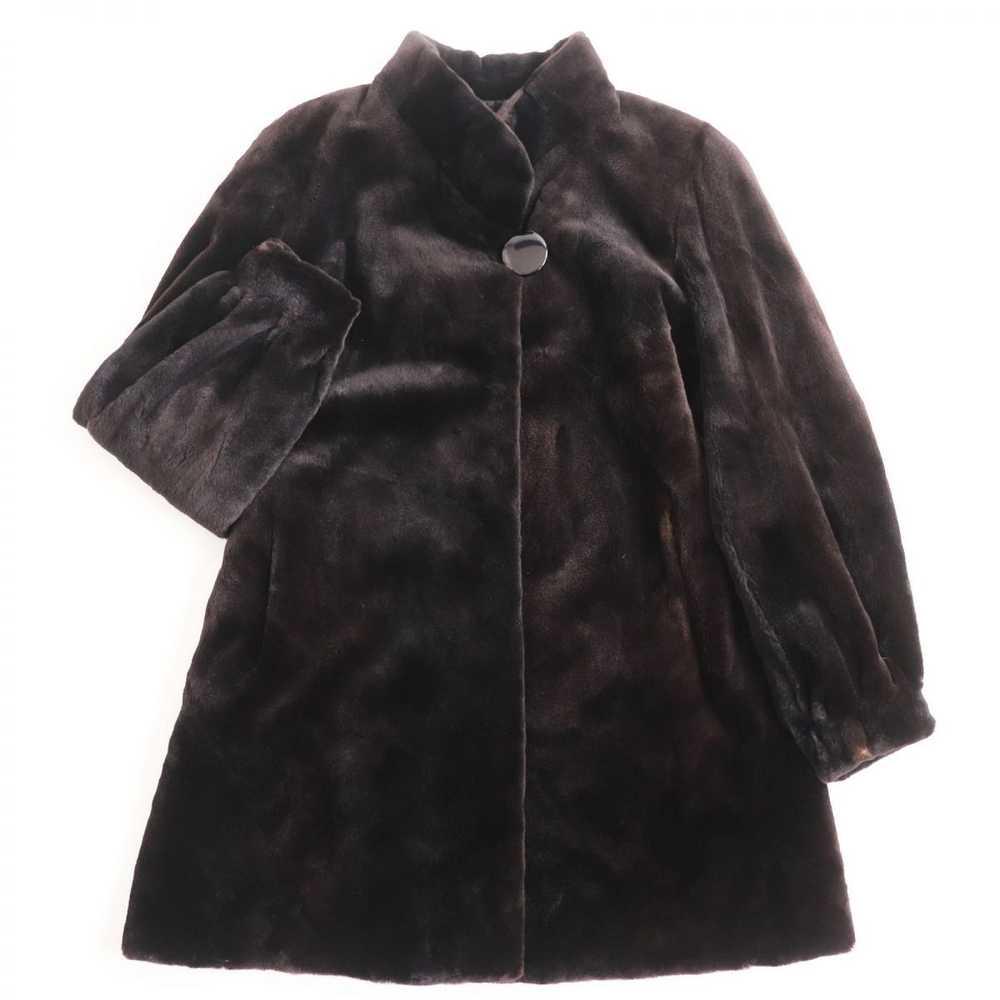 Other Other Altima Mink Fur Coat Dark Brown Natur… - image 1