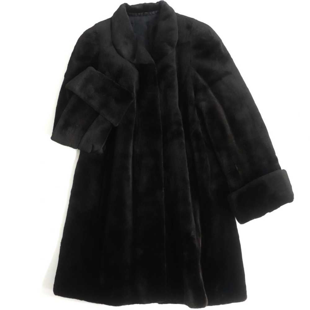 Other Other SAGA Sheared Mink Fur Coat Dark Brown… - image 1