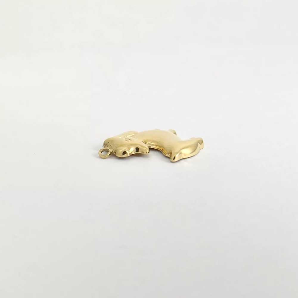 Vintage Puppy Dog Animal Charm Pendant 18K Yellow… - image 5