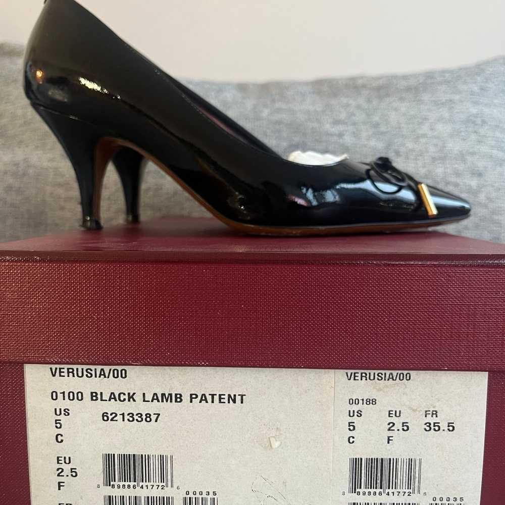 BALLY black lamb patent heels - image 3