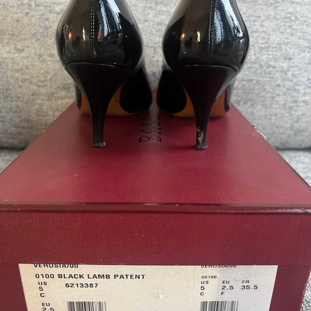 BALLY black lamb patent heels - image 4