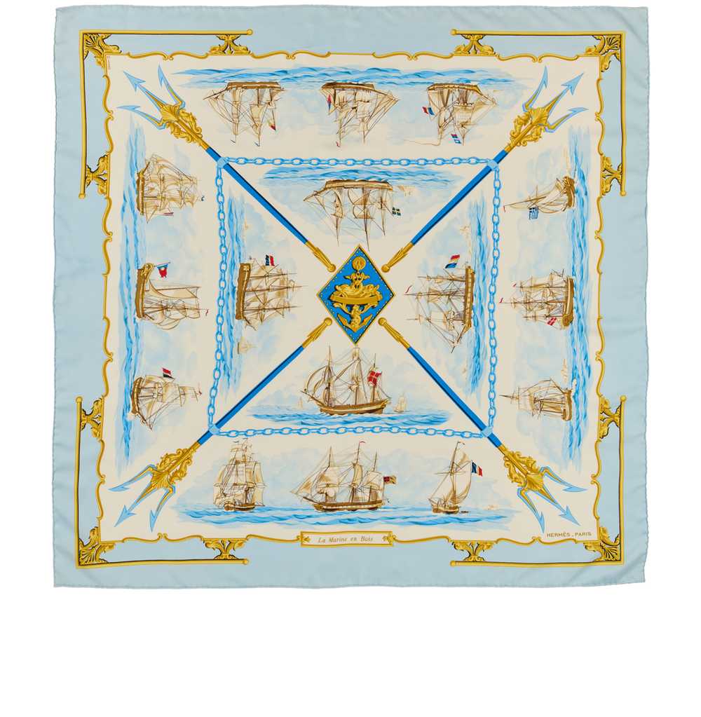 Scarves Hermes La Marine En Bois Carre 90 - image 2