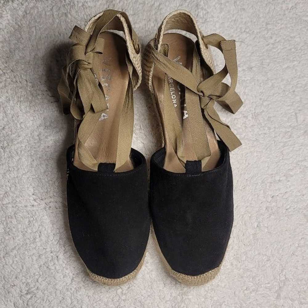 Bisbe Canvas Espadrille Platform Wedges - image 4