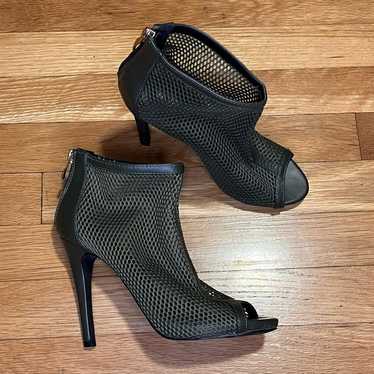 Studio F Fishnet Peep-Toe Ankle Booties - Size 37 - image 1