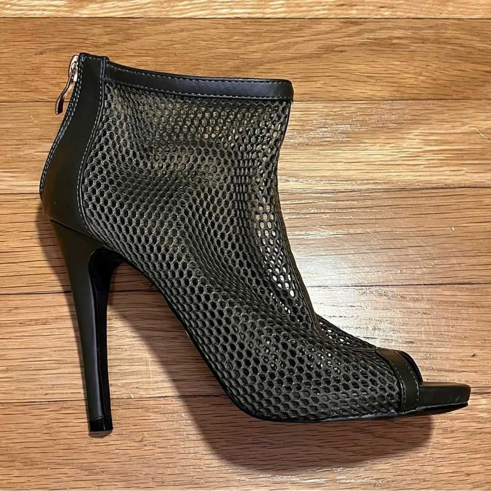 Studio F Fishnet Peep-Toe Ankle Booties - Size 37 - image 2