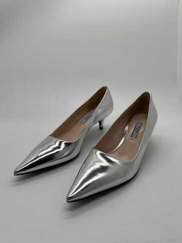 Prada Metallic Patent Leather Pumps