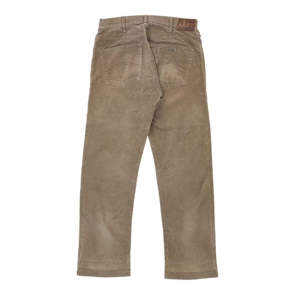 Armani Jeans Cord Trousers - 30W 28L Brown Cotton - image 1