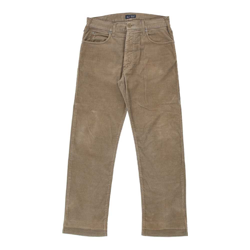 Armani Jeans Cord Trousers - 30W 28L Brown Cotton - image 2