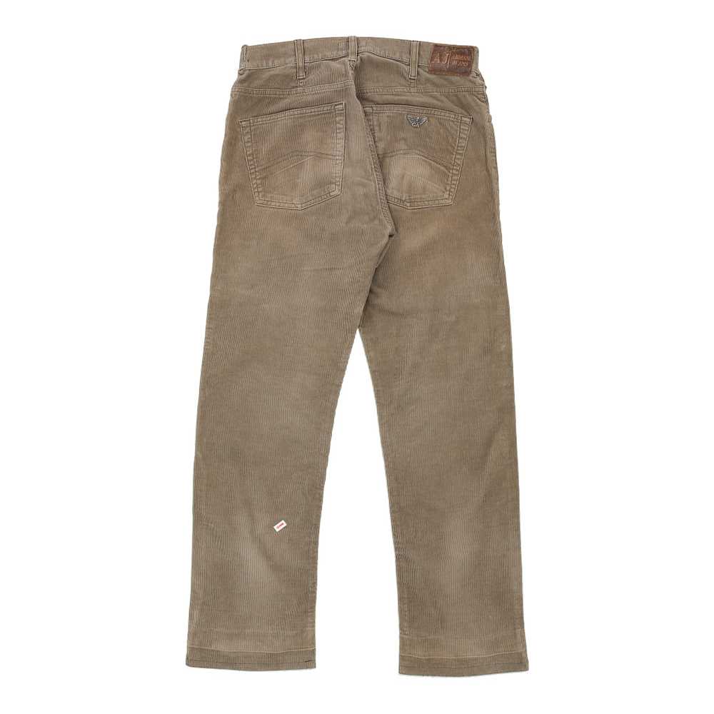 Armani Jeans Cord Trousers - 30W 28L Brown Cotton - image 3