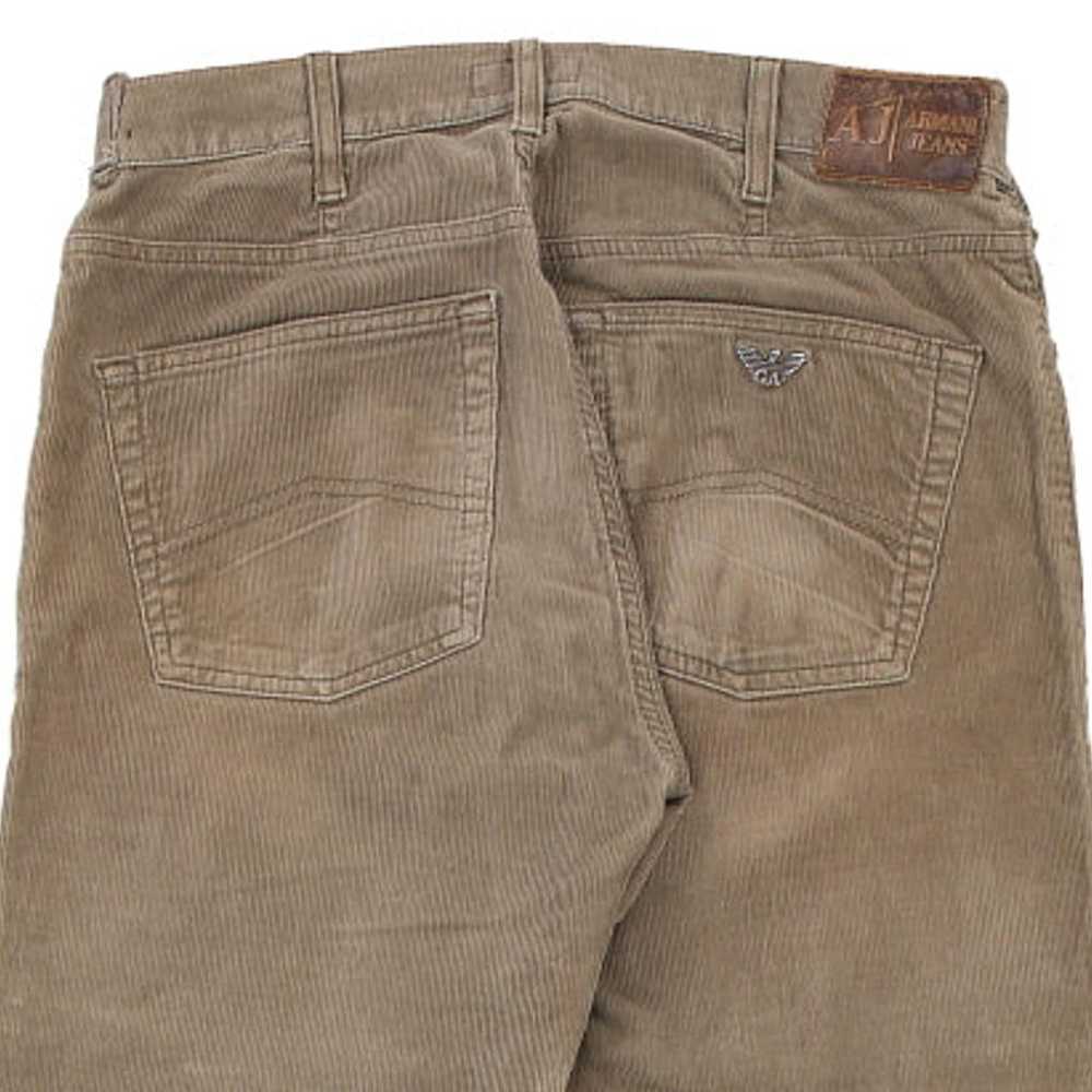 Armani Jeans Cord Trousers - 30W 28L Brown Cotton - image 5