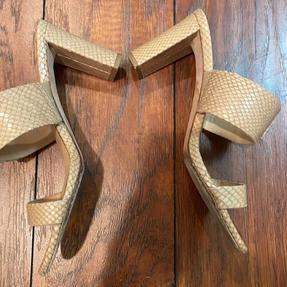 Veronica Beard Galoma Snakeskin Nude Heels Slides… - image 8