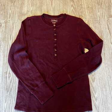 L.L.Bean Burgundy Long Sleeve Top - image 1